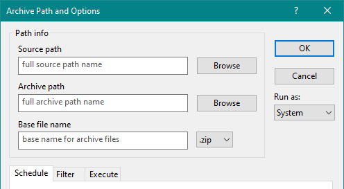 New archive file